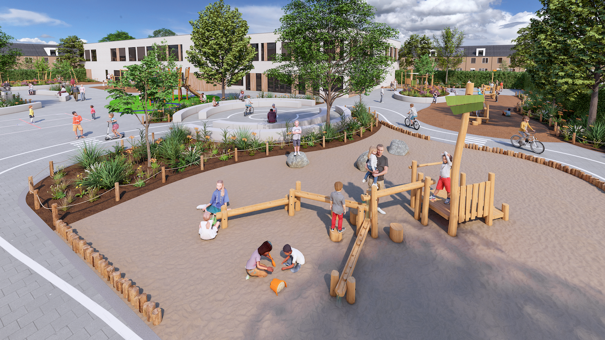 Een groen en duurzaam schoolplein dat spelen en leren stimuleert, het hele jaar door. Ontdek Het Vitale Schoolplein van Proludic.